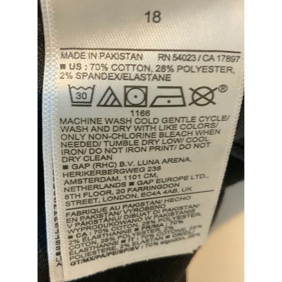 Old Navy Black Mid-Rise Kicker Boot-Cut Casual Academia Preppy Womens Pants 18 - Picture 15 of 15